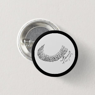 Black Notorious RBG Women Right 3 Cm Round Badge