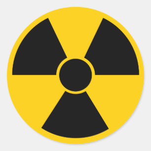 Black Nuke Classic Round Sticker