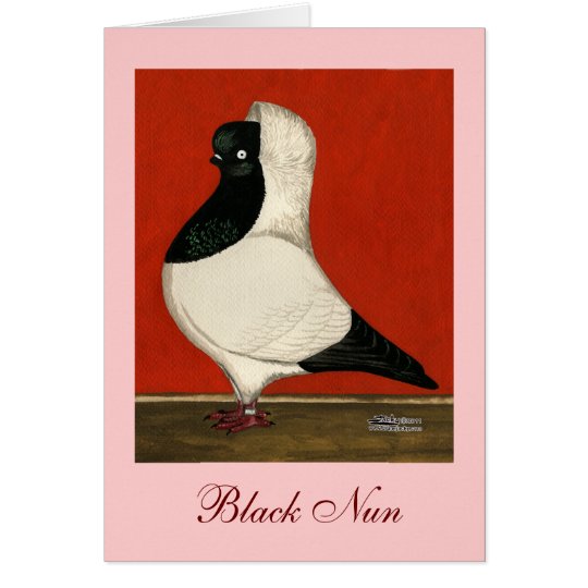 Black Nun Pigeon Card