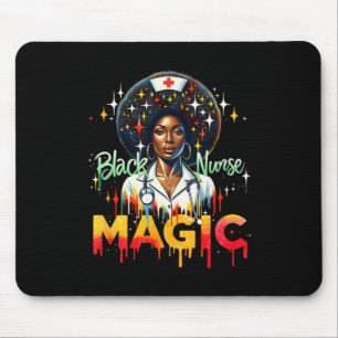 Black Nurse Afro Queen Black Women Magic Black His Mouse Pad