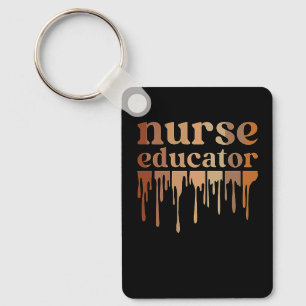 Black Nurse Educator African American Nursing Educ Key Ring