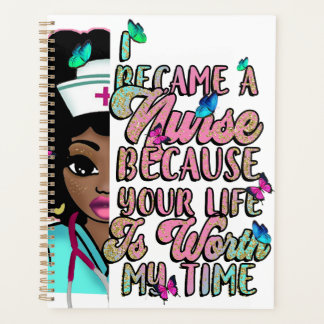 Black nurse life rn cna nursing school melanin sis planner