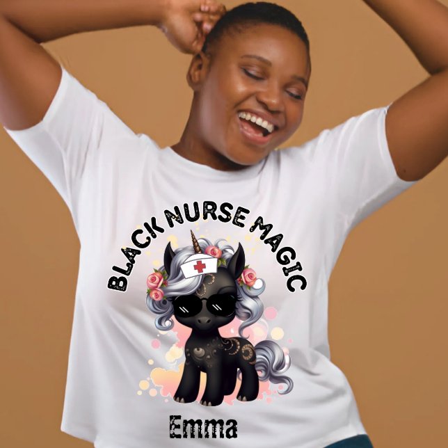 Black Nurse Magic T-Shirt (Creator Uploaded)