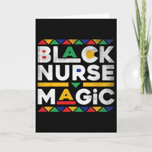 Black Nurse Melanin Afro African Nurse Nursing Bla Card