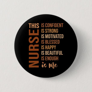 Black Nurse Melanin Black History African American 6 Cm Round Badge