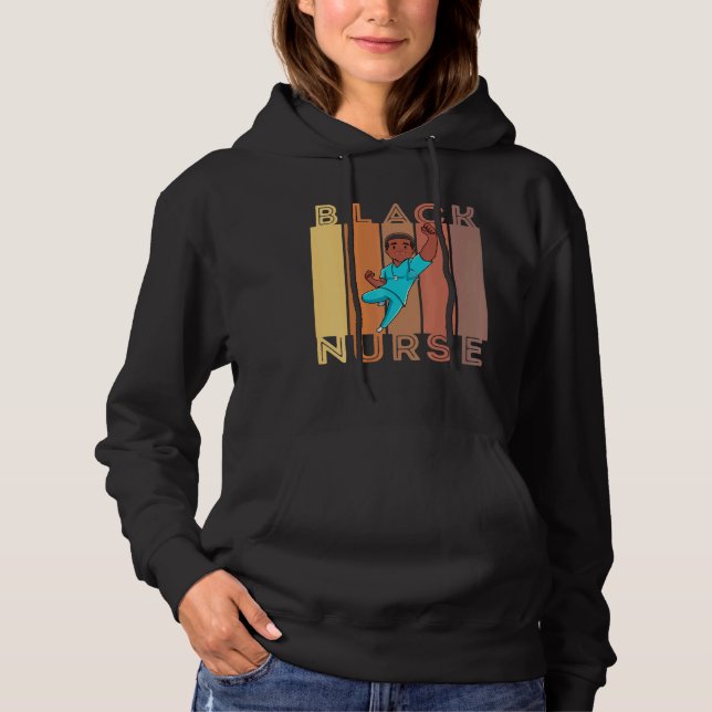 Black Nurse Melanin Male Nurses Women Brown Skin M Hoodie (Front)