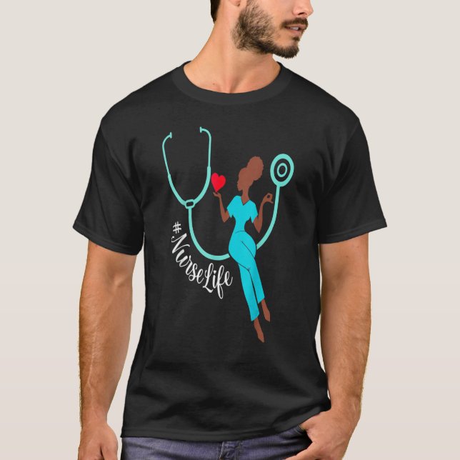 Black Nurse Nurse Life   Black History Month 2022 T-Shirt (Front)