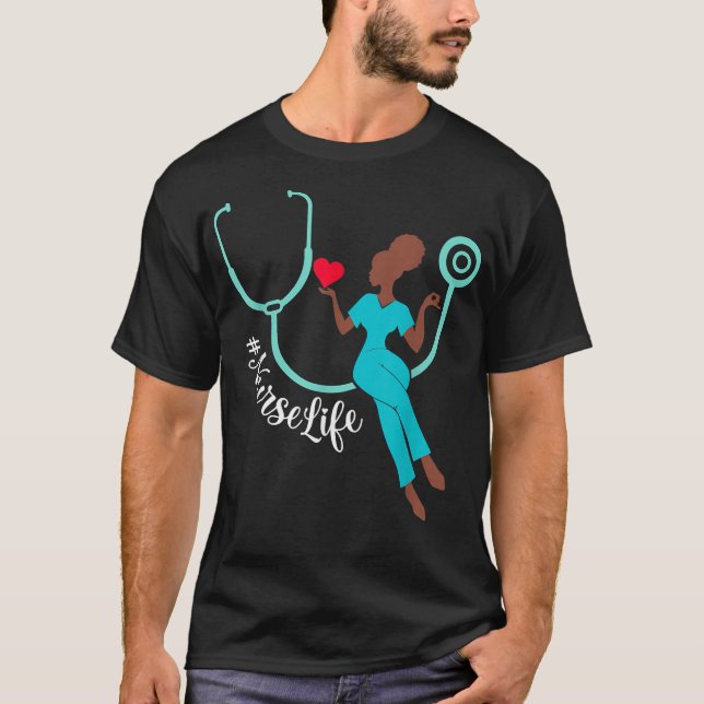 Black Nurse Nurse Life Gifts Black History Month 2 T-Shirt (Front)