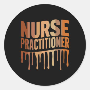 Black Nurse Practitioner African American Nurse Pr Classic Round Sticker