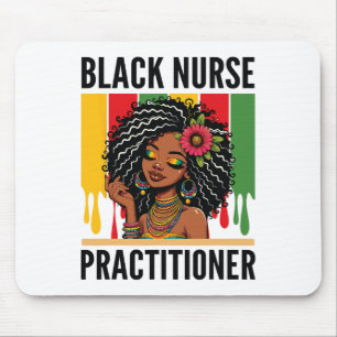 Black Nurse Practitioner Bhm African American Nurs Mouse Pad