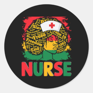 Black Nurse Sophisticated And Gorgeous Melanin His Classic Round Sticker