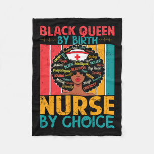 Black Nurse Sophisticated And Gorgeous Melanin His Fleece Blanket