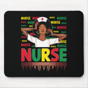 Black Nurse Sophisticated And Gorgeous Melanin His Mouse Pad