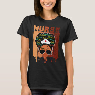 Black Nurse Woman Girl African Melanin Cute Nurse T-Shirt
