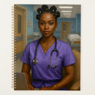 Black Nurse Yearly Planner