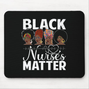 Black Nurses Problem - African American Afro Nurse Mouse Pad