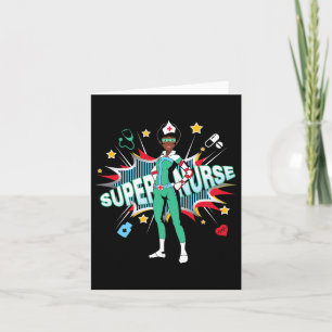 Black Nurses Rock Shirt Super Hero Funny Black Rn Card