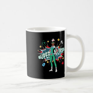 Black Nurses Rock Shirt Super Hero Funny Black Rn Coffee Mug