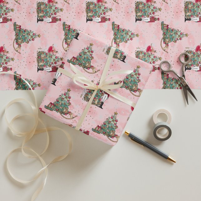 Black Nutcracker Ballerina Pink Holiday Paper (Creator Uploaded)