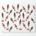 Black Nutcracker Christmas Wrapping Paper<br><div class="desc">This festive Christmas holiday wrapping paper features three black nutcrackers. Its red,  green,  gold,  and black colors are perfect for the holiday season to wrap presents and gifts. It sets the tone for the perfect holiday décor.</div>