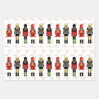 Black Nutcracker Christmas Wrapping Sheets