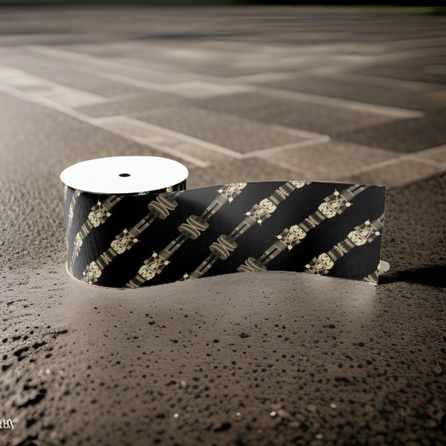 Black Nutcracker Soldier Grosgrain Ribbon (Creator Uploaded)