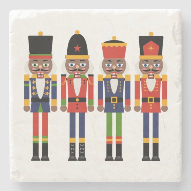 Black Nutcracker Stone Coaster (Front)