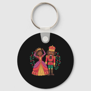 Black Nutcracker Sugar Plum Fairy Kwanzaa African  Key Ring