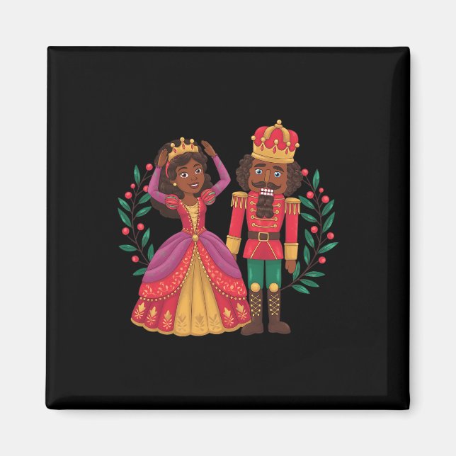 Black Nutcracker Sugar Plum Fairy Kwanzaa African  Magnet (Front)