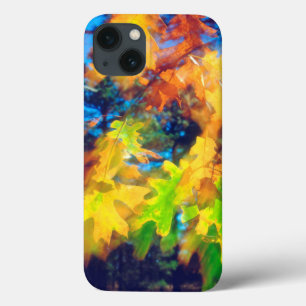 Black Oak Leaves blowing in the Wind iPhone 13 Case