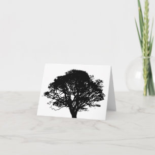 Black Oak Tree Gothic Fine Art Drawing Card