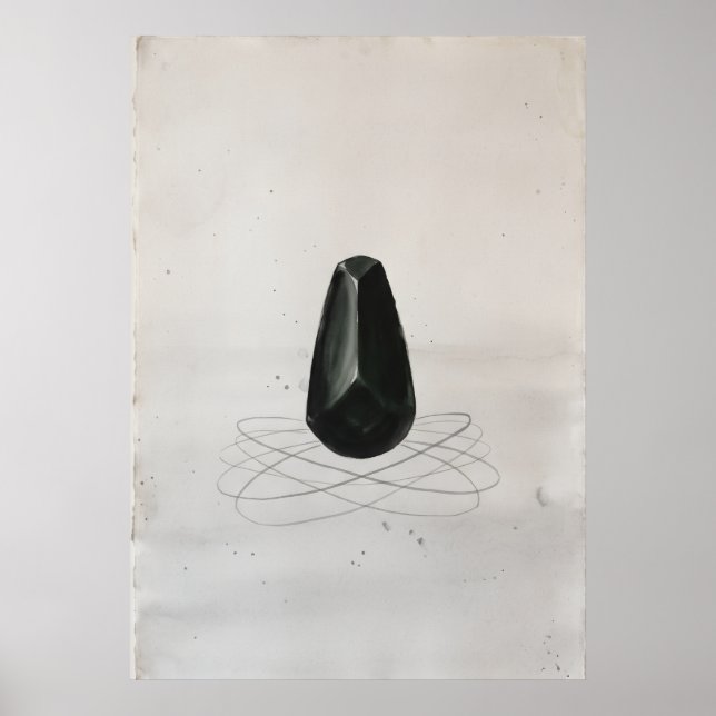 Black Obsidian Grounding Energy Spiritual Wall Art (Front)