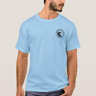 Black Ocean Wave Circle Design Nantucket Island T-Shirt