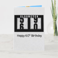 Black Odometer for 60th Birthday