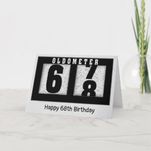 Black Odometer for 68th Birthday  Card