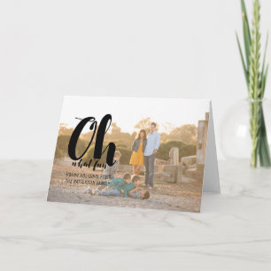 Black Oh What Fun Holiday Photo Greeting Card