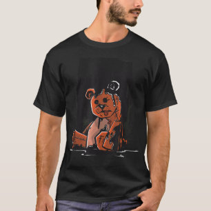 Black Oil Bear Pastel Goth  T-Shirt