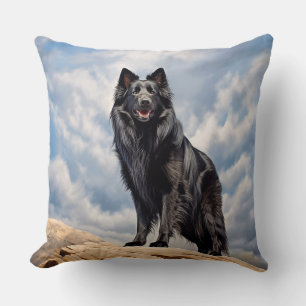 Black Old German shepherd dog Cushion