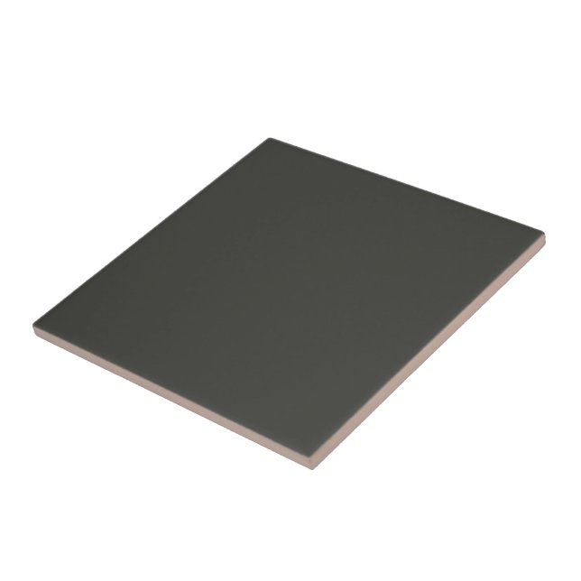 Black olive (solid colour)  ceramic tile (Side)