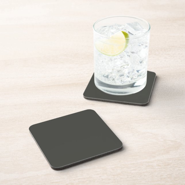 Black olive (solid colour)  coaster (Right Side)