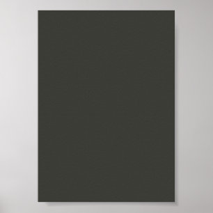 Black olive (solid colour) poster