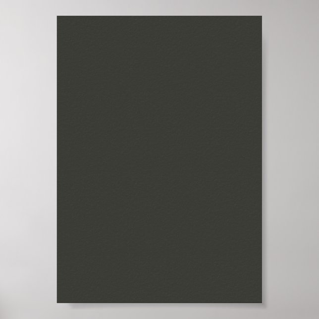 Black olive (solid colour)  poster (Front)