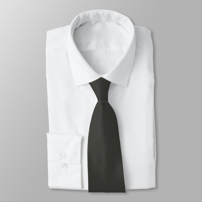 Black olive (solid colour)  tie (Tied)