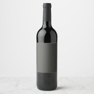 Black olive (solid colour) wine label