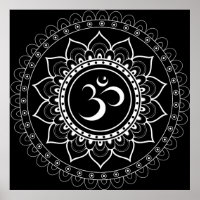 Black Om Mandala