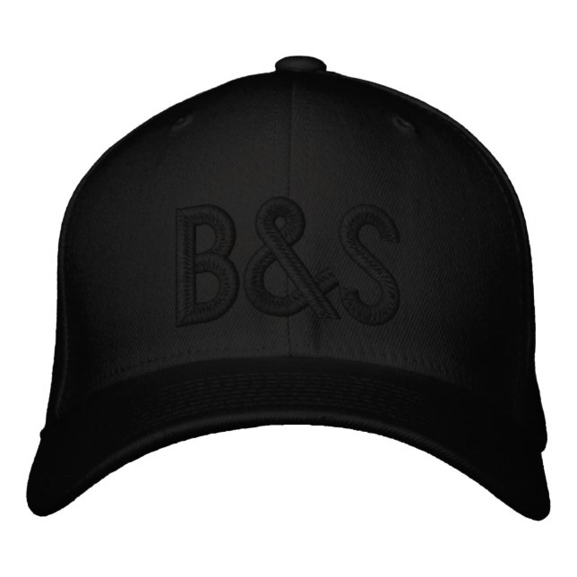 Black on black embroidered Benny and Smith cap (Front)
