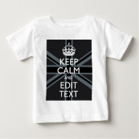 Black on Black Keep Calm and Your Text Union Jack