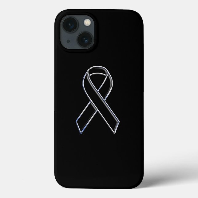 Black on Black Ribbon Awareness Design Case-Mate iPhone Case (Back)