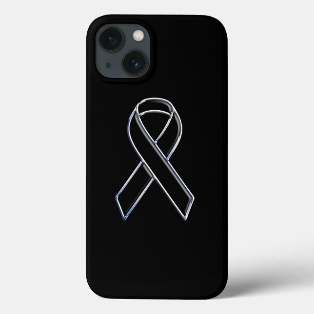 Black on Black Ribbon Awareness Design Case-Mate iPhone Case (Back)