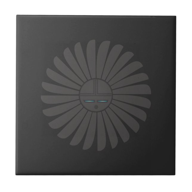Black on Black Sun Tile (Front)